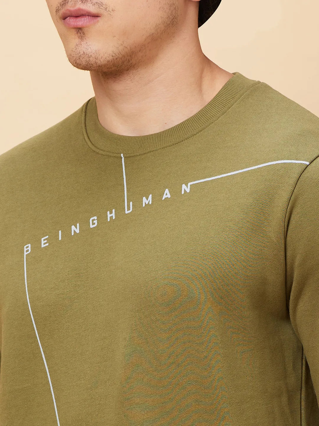 Being Human Clothing Men  Sweatshirt-Olive