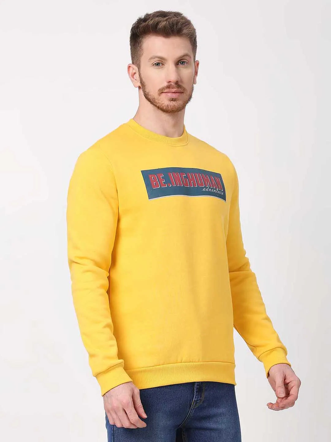 Being Human Clothing Men  Sweatshirt-Mustard