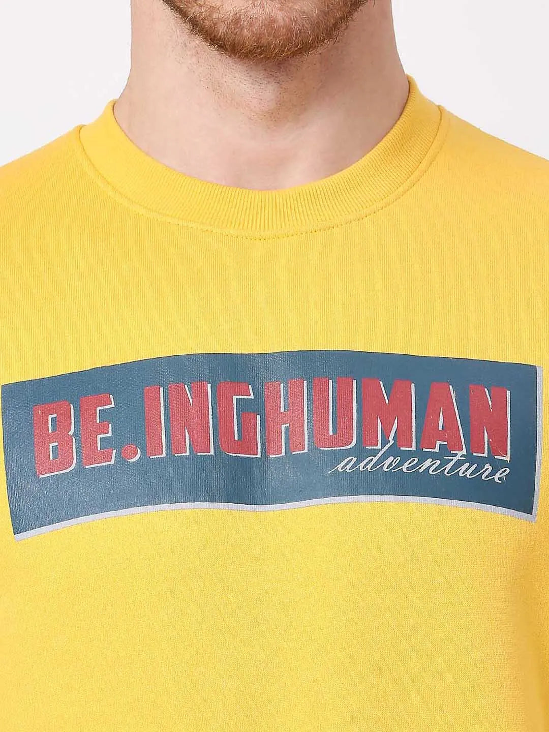 Being Human Clothing Men  Sweatshirt-Mustard