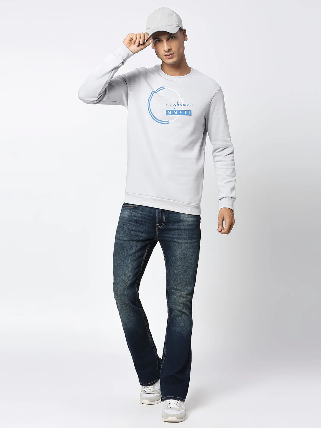 Being Human Clothing Men  Sweatshirt-Light Grey