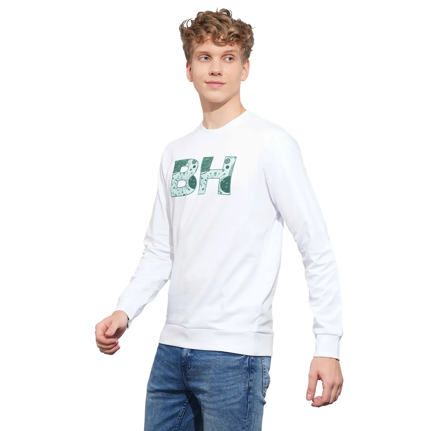 Being Human Clothing Mens-Top Sweatshirt White