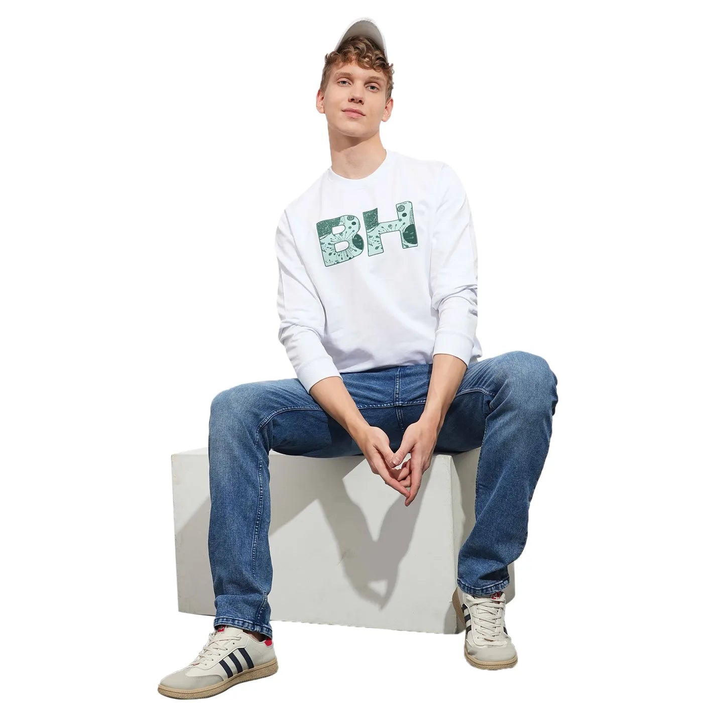 Being Human Clothing Mens-Top Sweatshirt White