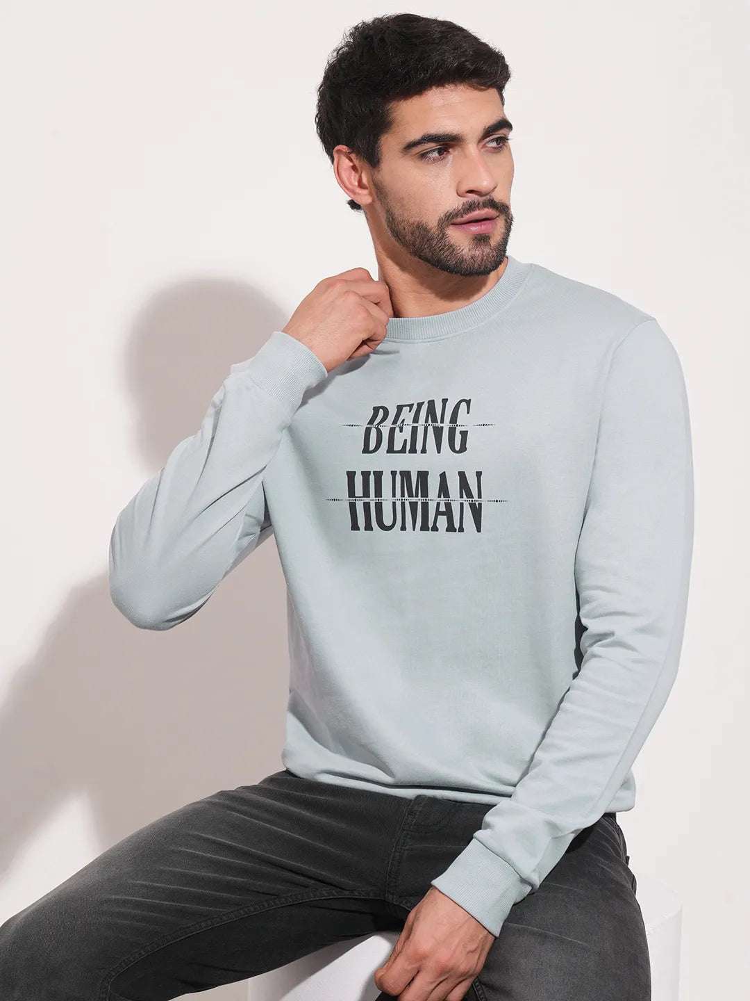 Being Human Clothing-Mens-Top-Sweatshirt Grey