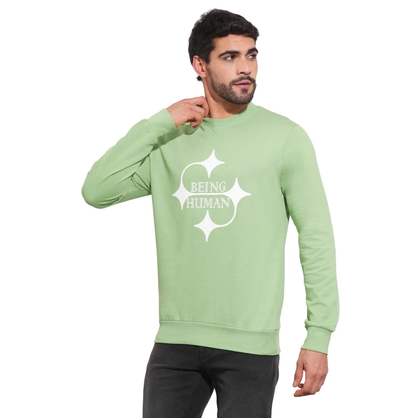 Being Human Clothing-Mens-Top-Sweatshirt Sage
