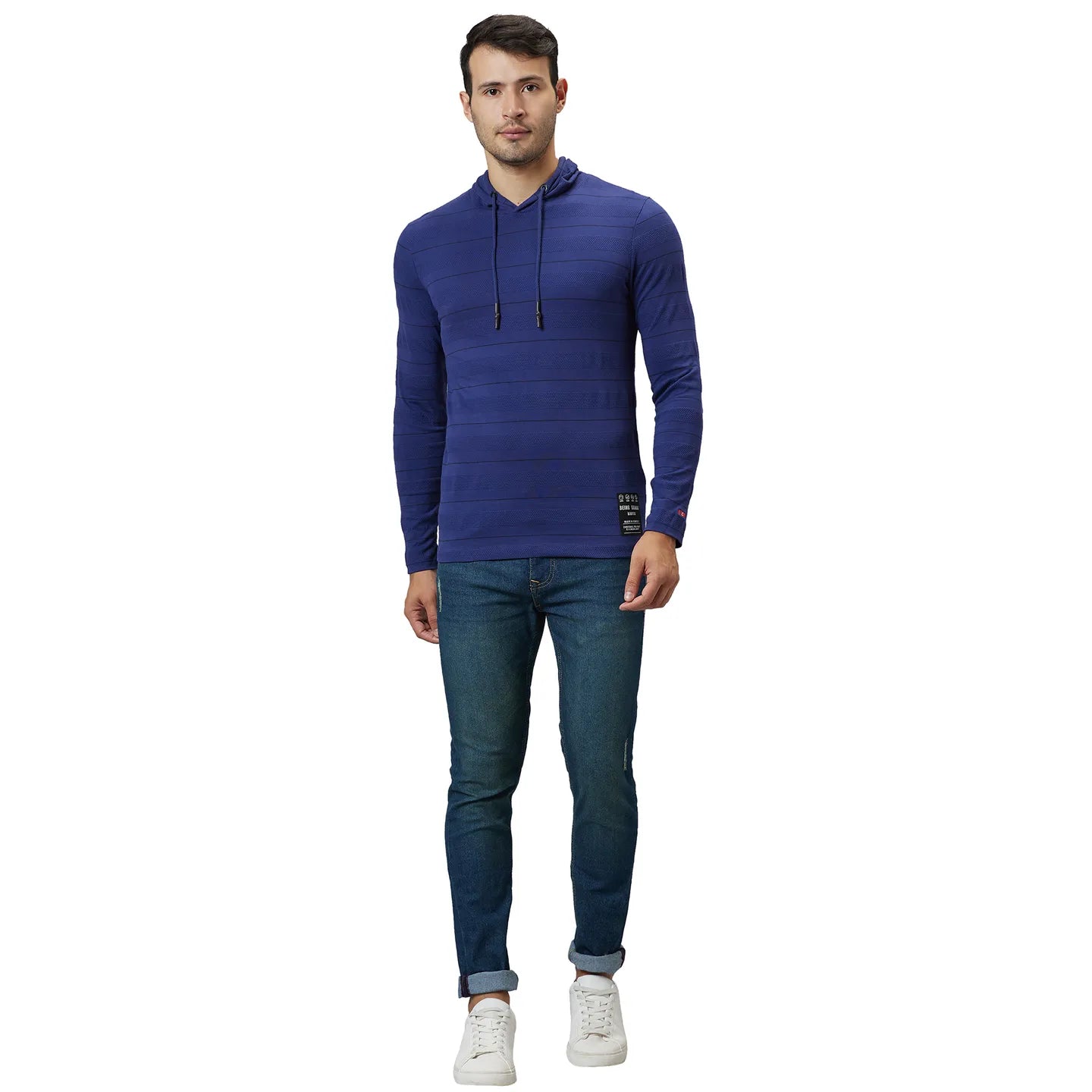 Being Human Clothing Men Regular Fit Hooded Hoody-Navy