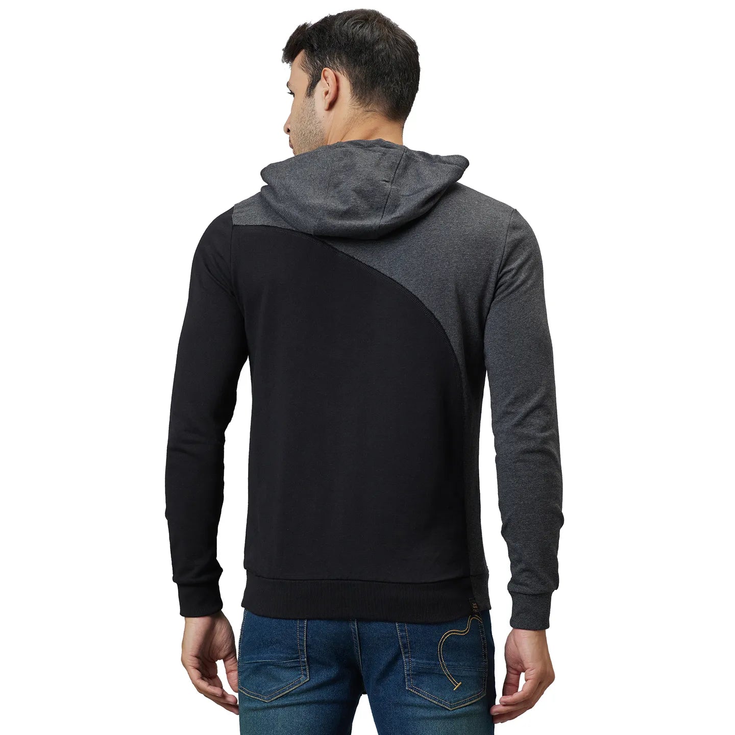 Being Human Clothing Men Regular Fit Hooded Hoody-Anthra Melange