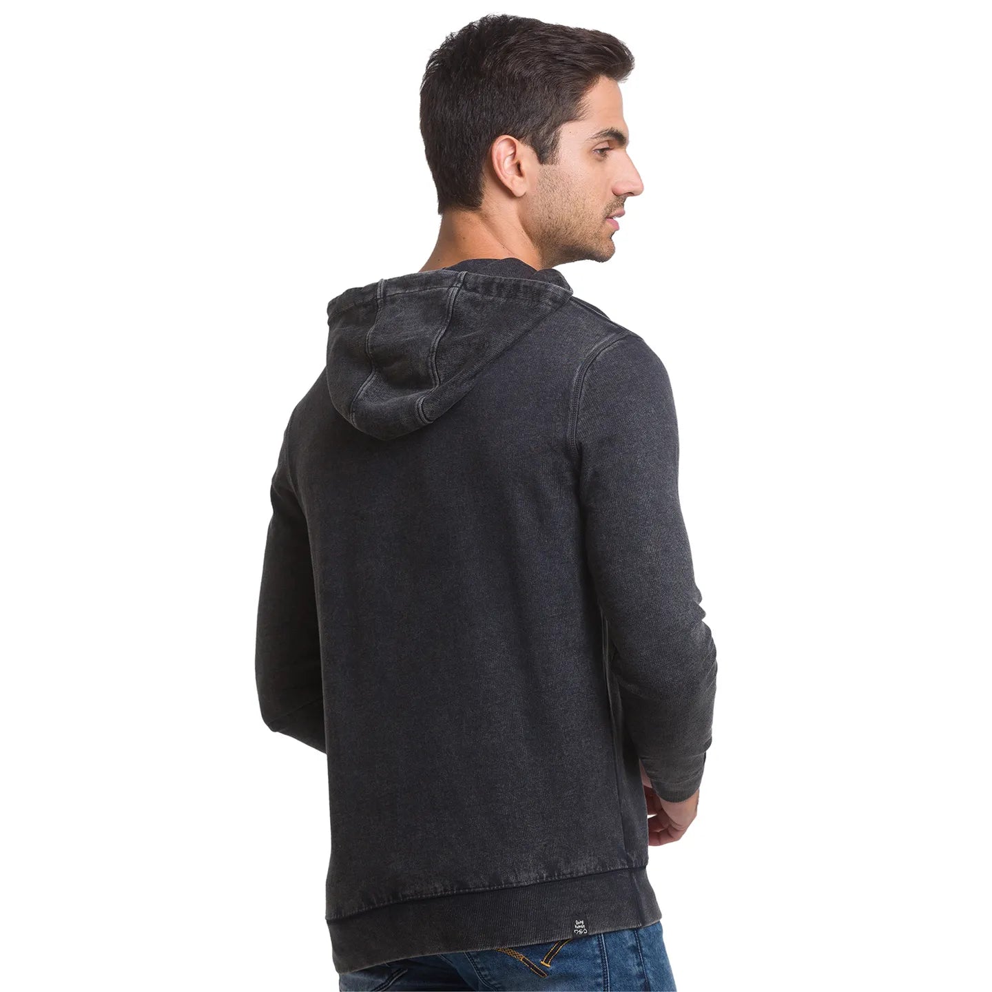 Being Human Clothing Men Regular Fit Hooded Hoody-Charcoal