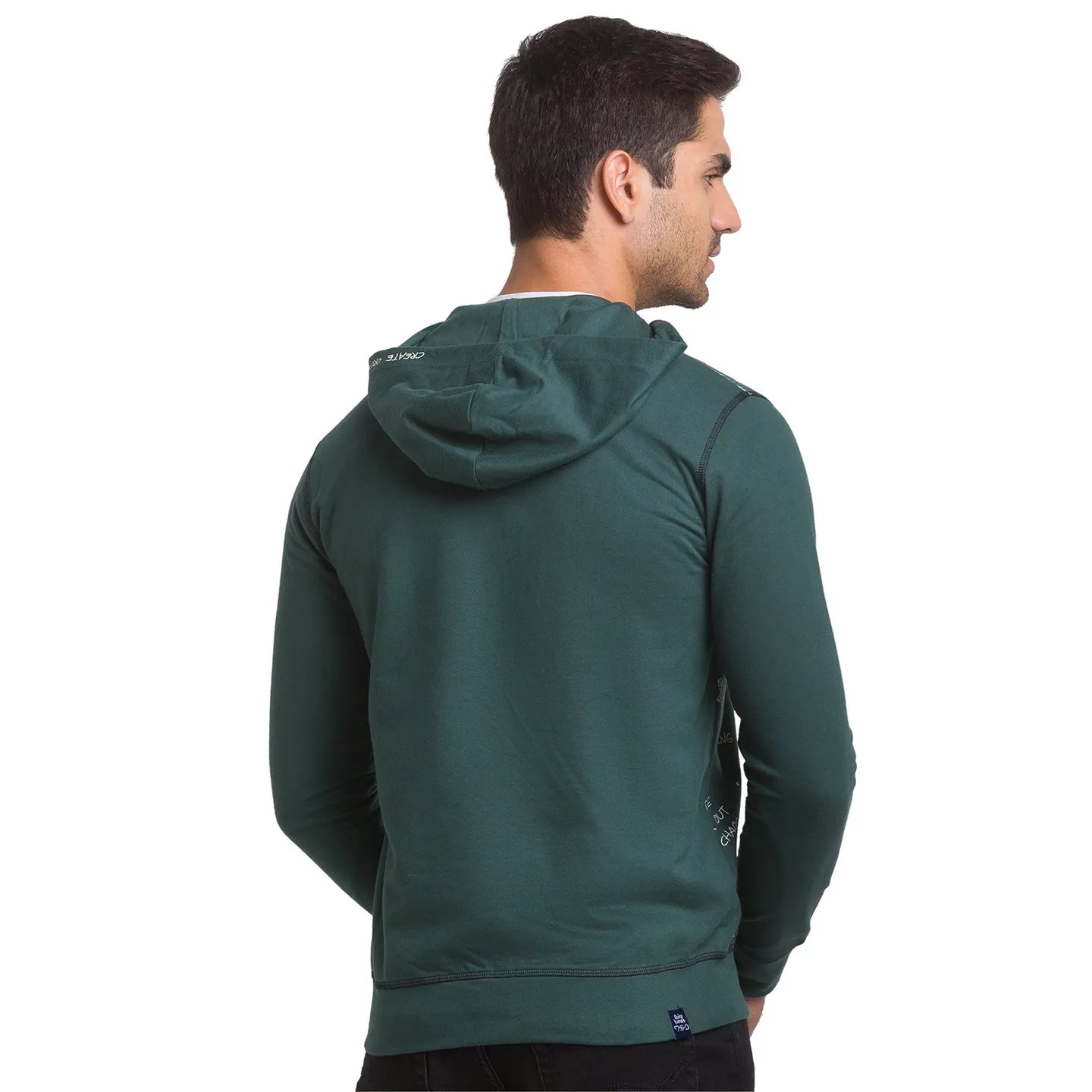 Being Human Clothing Men Regular Fit Crew Neck Hoody-Forest Green
