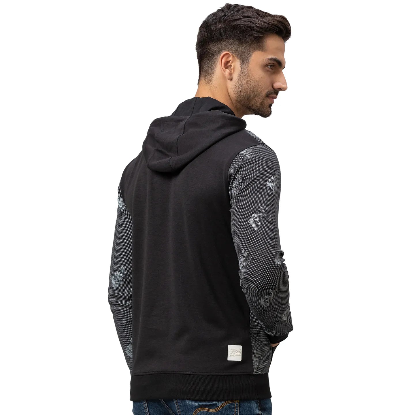 Being Human Clothing Men Regular Fit Hooded Hoody-Black