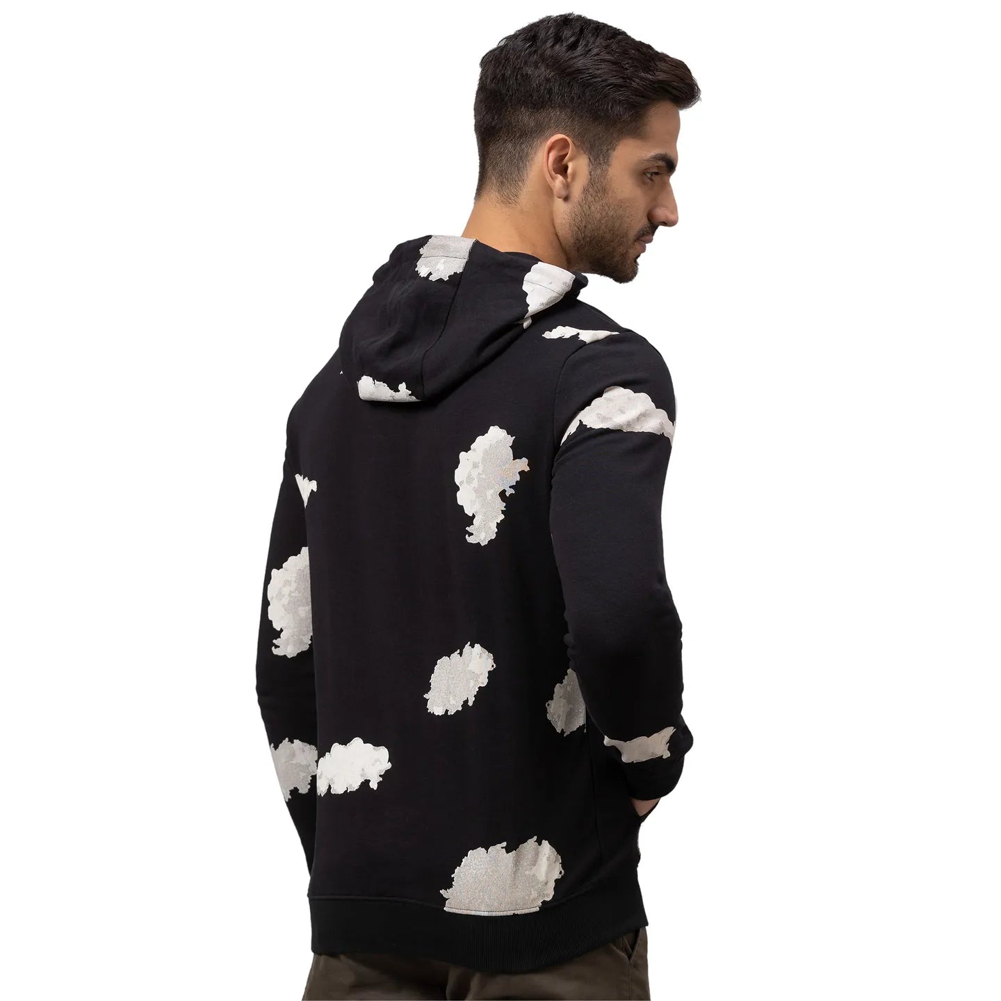 Being Human Clothing Men Regular Fit Hooded Hoody-Black