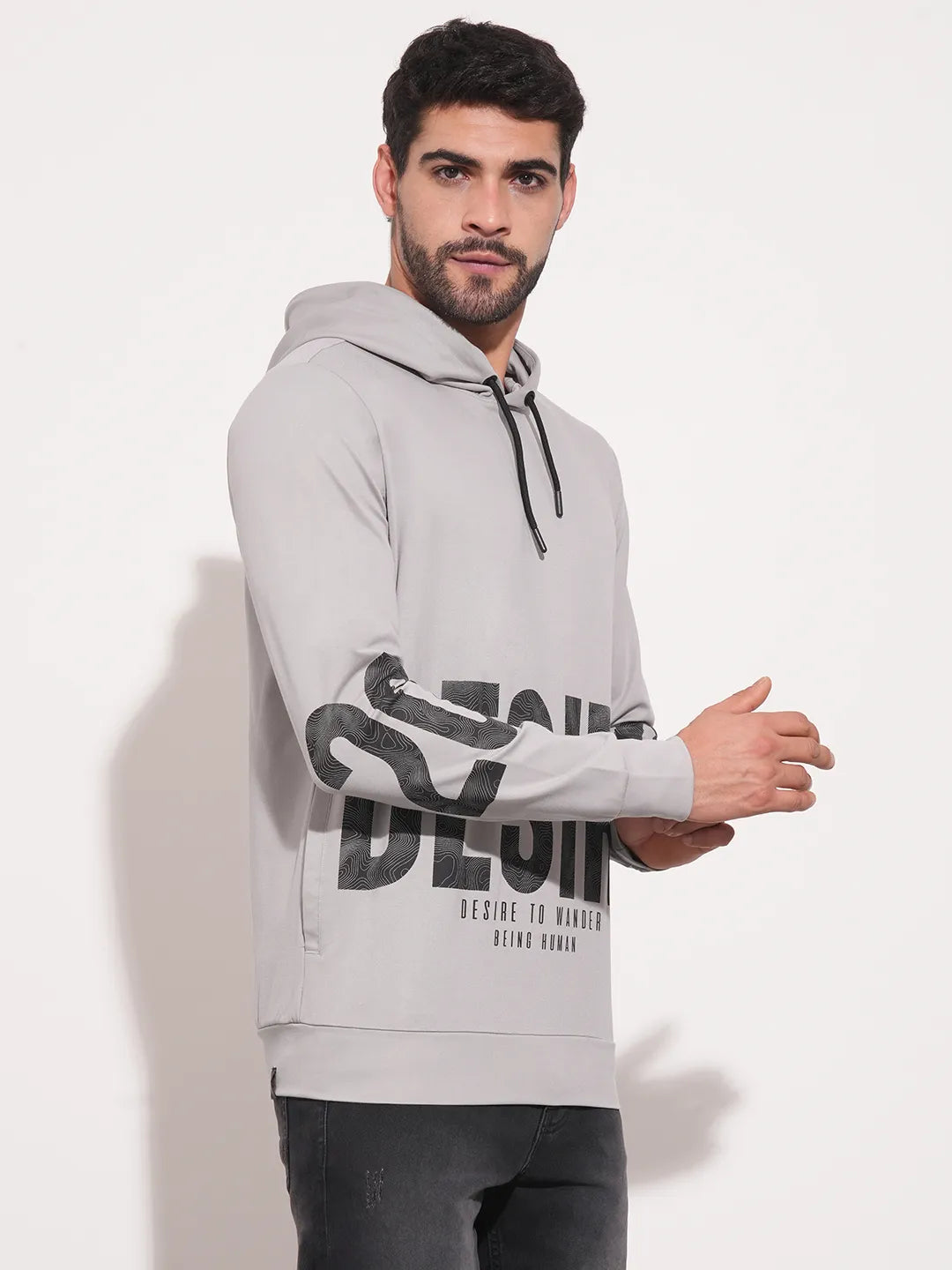 Being Human Clothing Men  Hoody-Light Grey