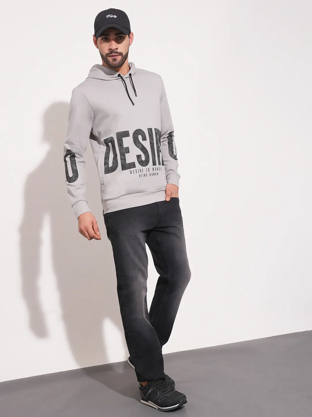 Being Human Clothing Men  Hoody-Light Grey