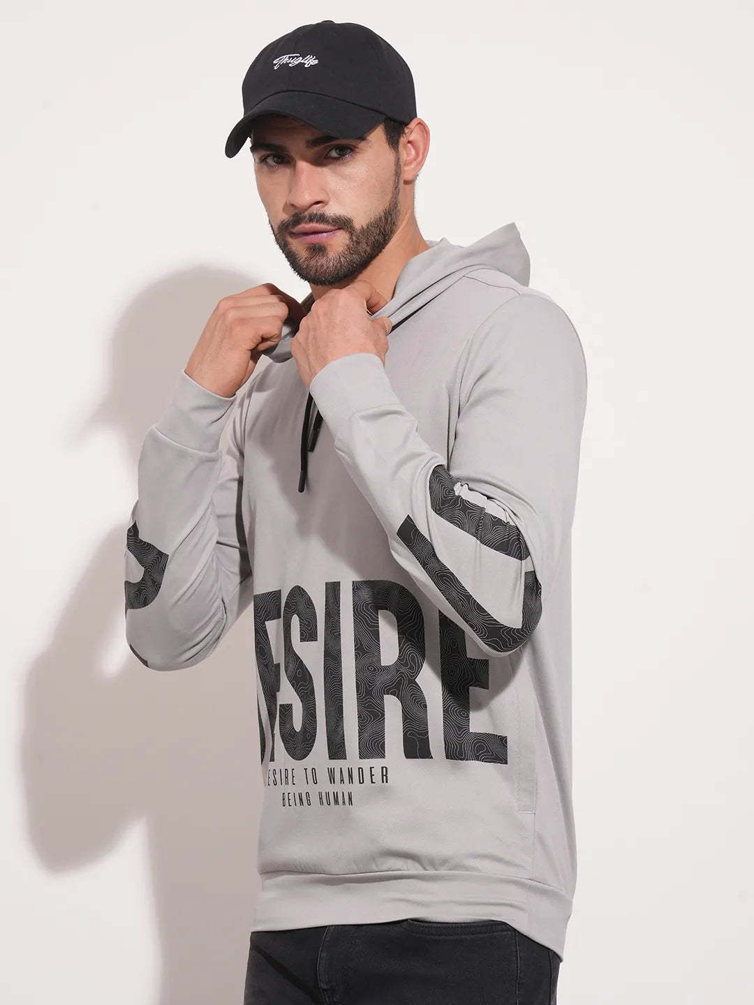 Being Human Clothing Men  Hoody-Light Grey