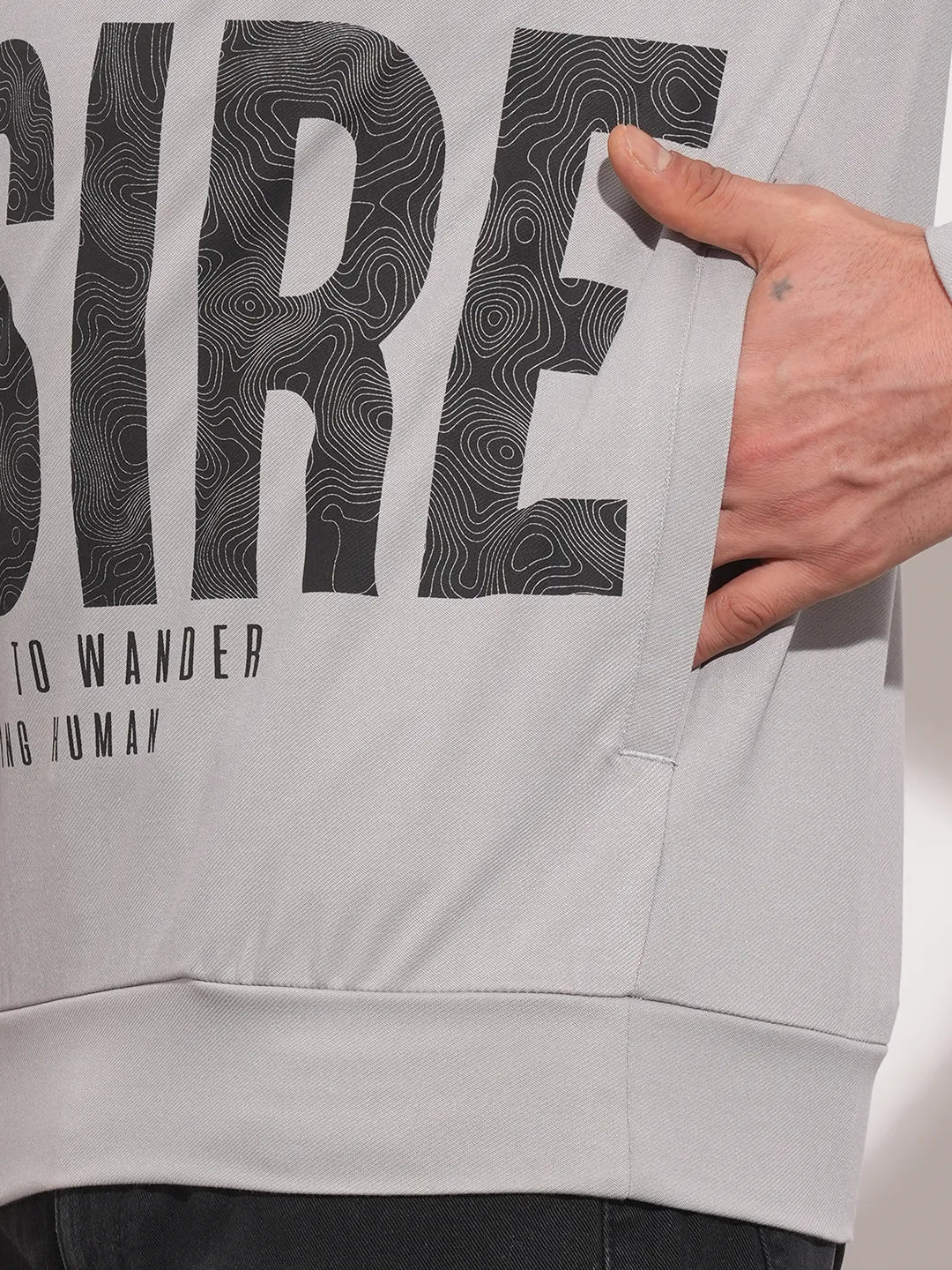 Being Human Clothing Men  Hoody-Light Grey