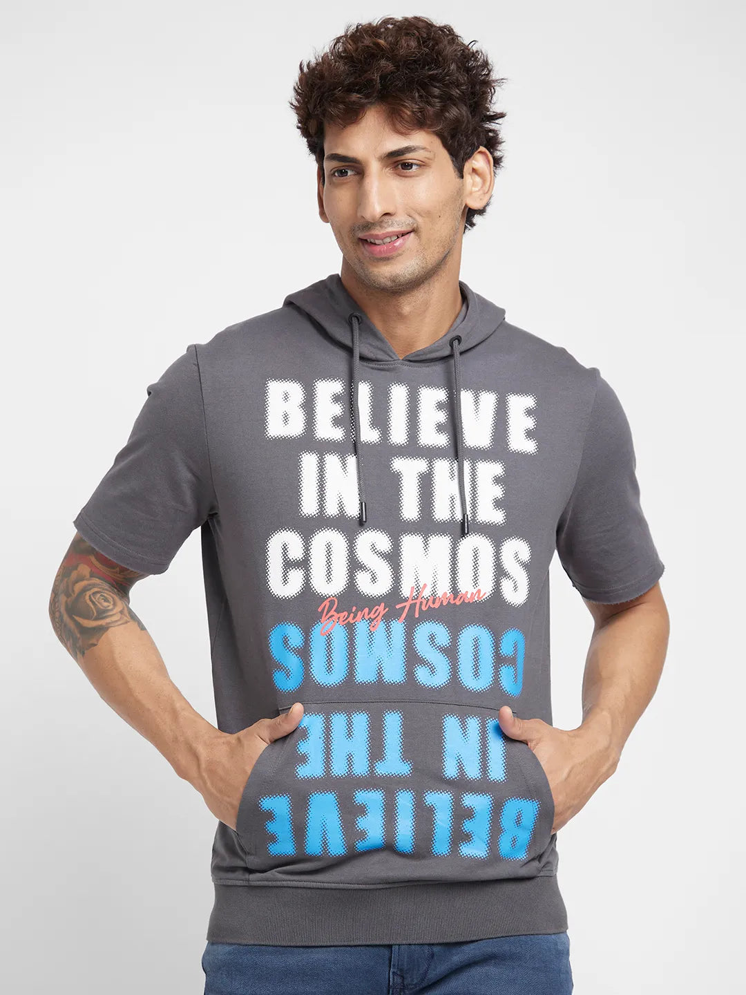 Being Human Clothing Men  Hoody-Charcoal