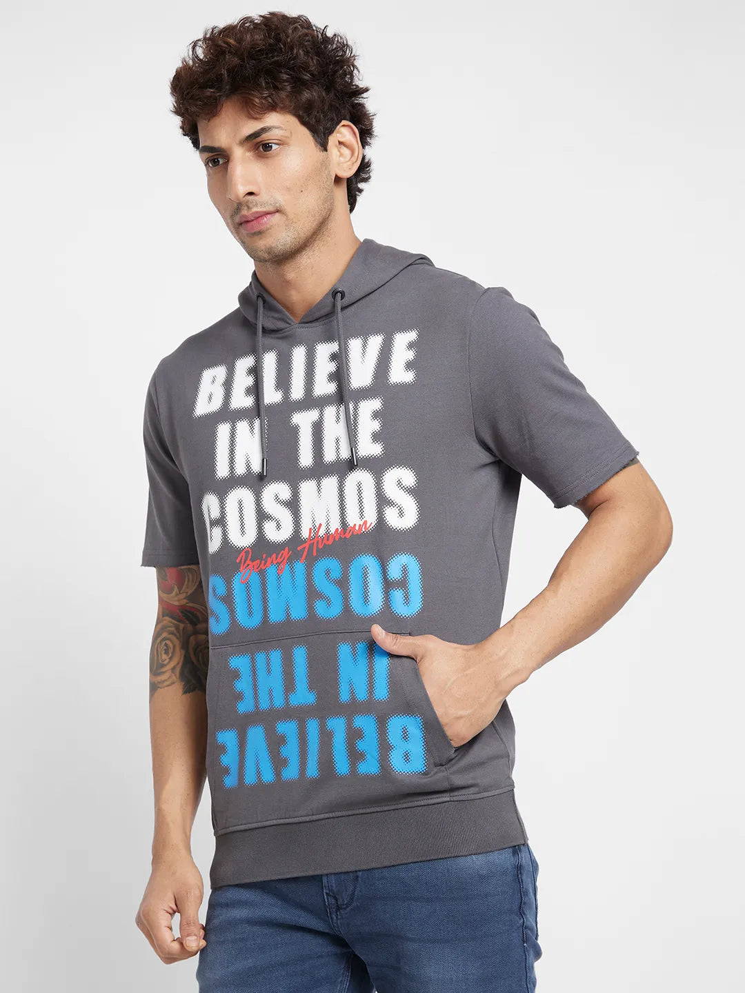 Being Human Clothing Men  Hoody-Charcoal