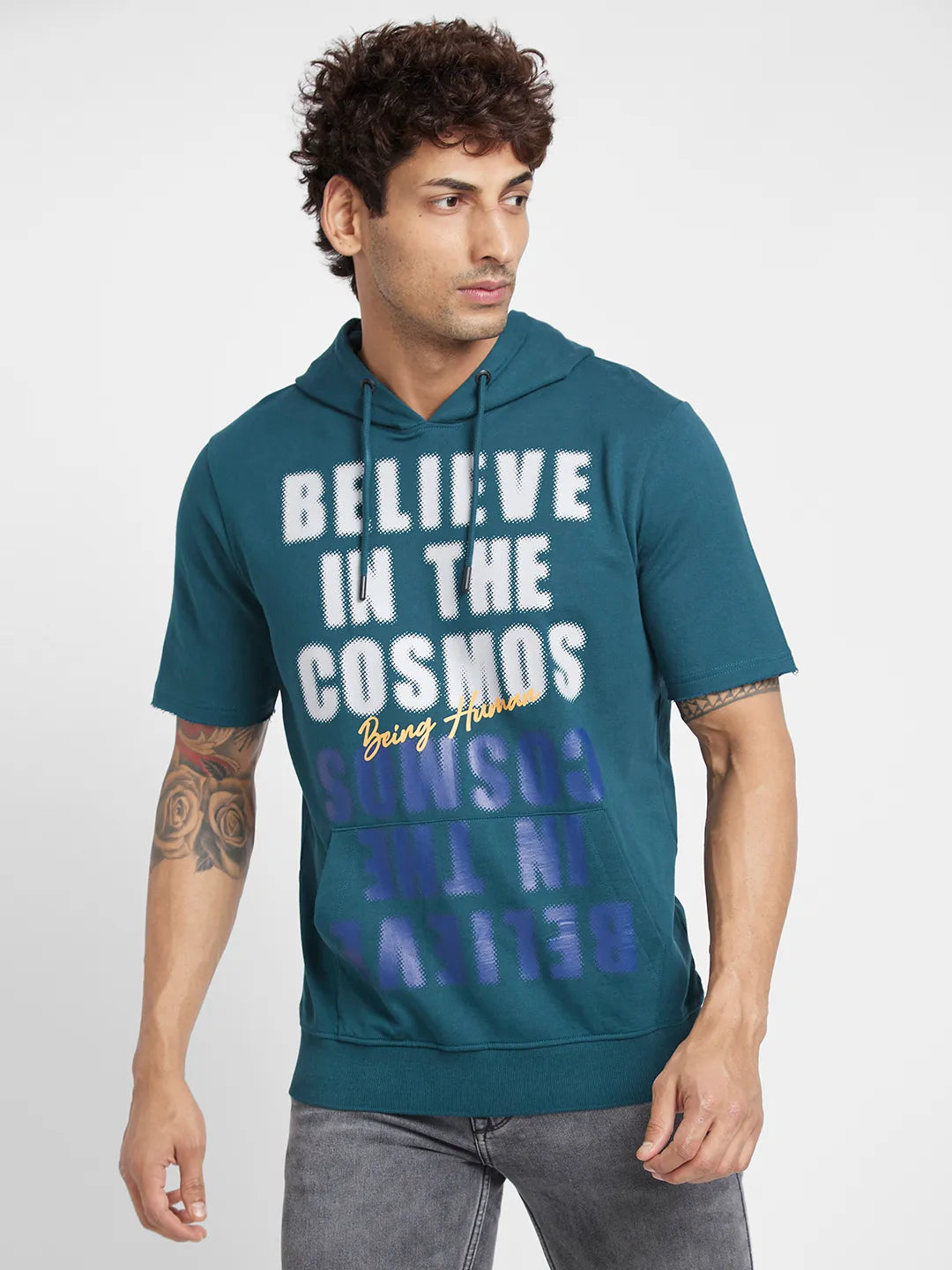 Being Human Clothing Men  Hoody-Deep Teal