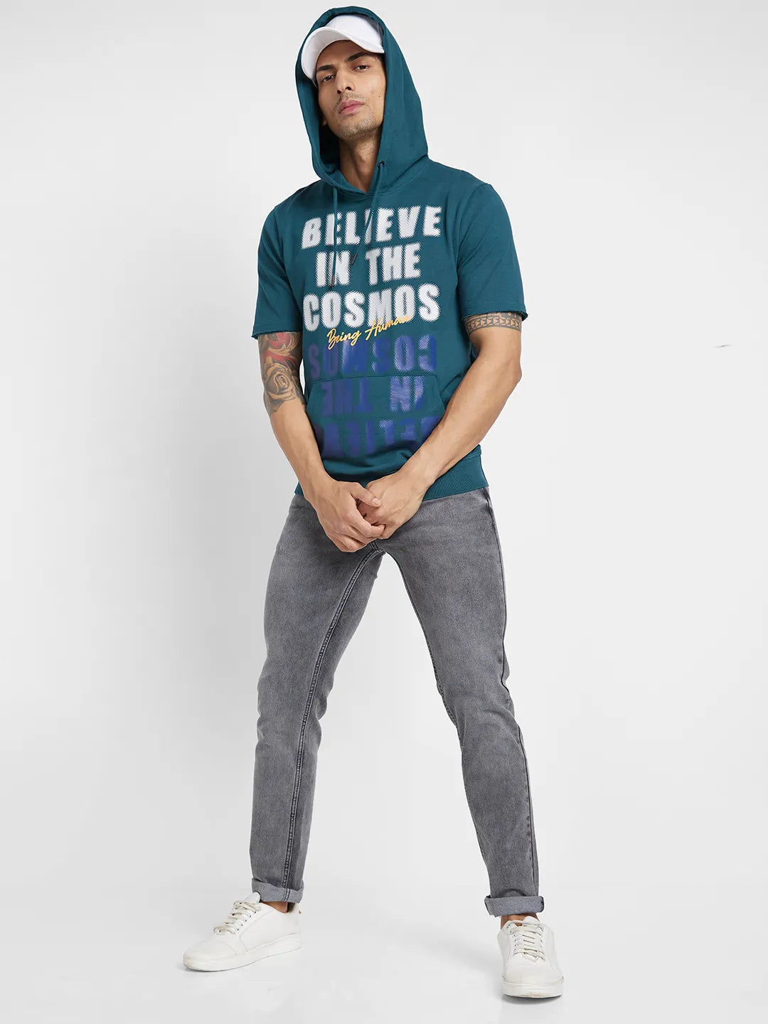 Being Human Clothing Men  Hoody-Deep Teal