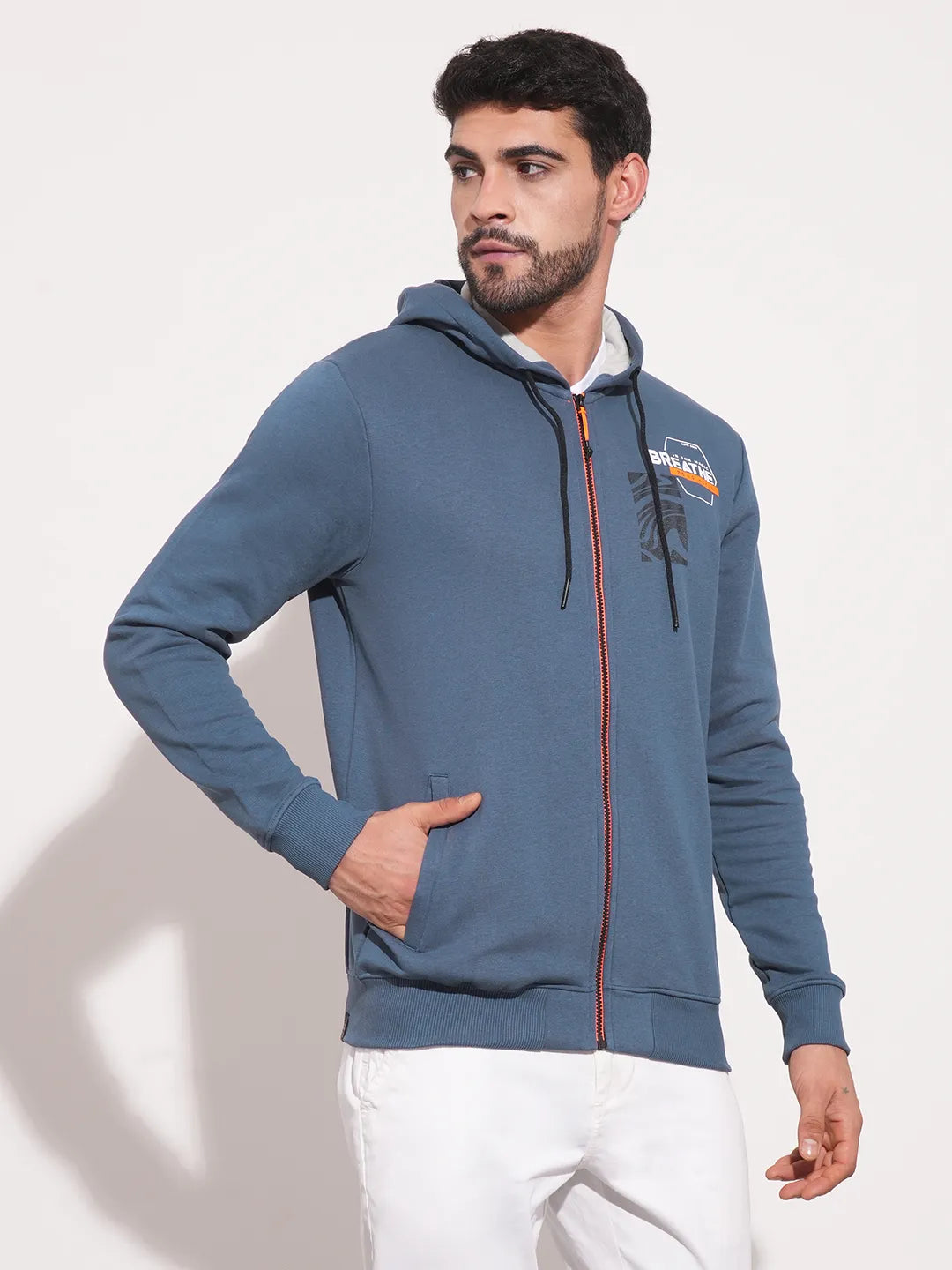 Being Human Clothing Men  Hoody-Deep CobaLight