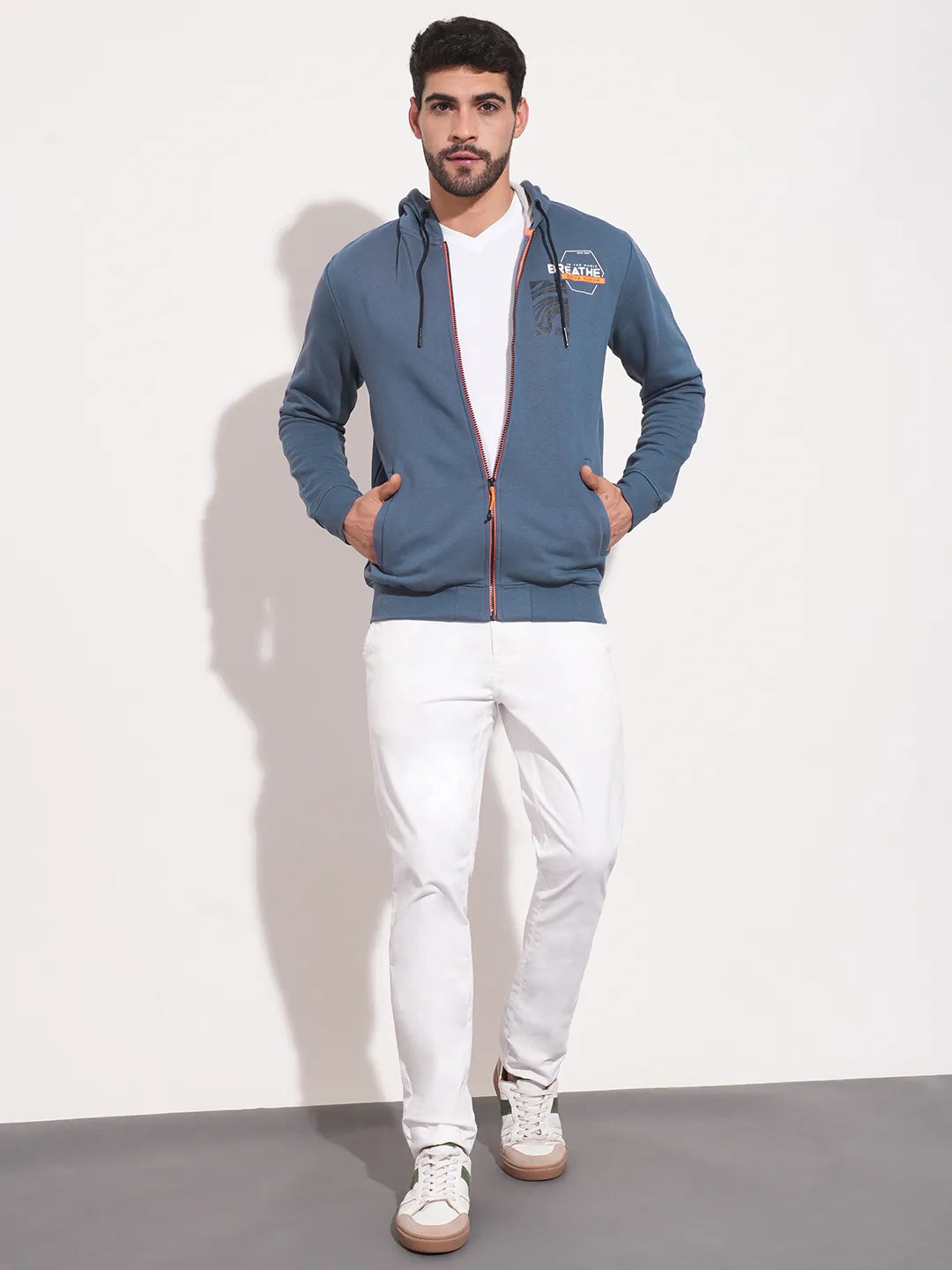 Being Human Clothing Men  Hoody-Deep CobaLight