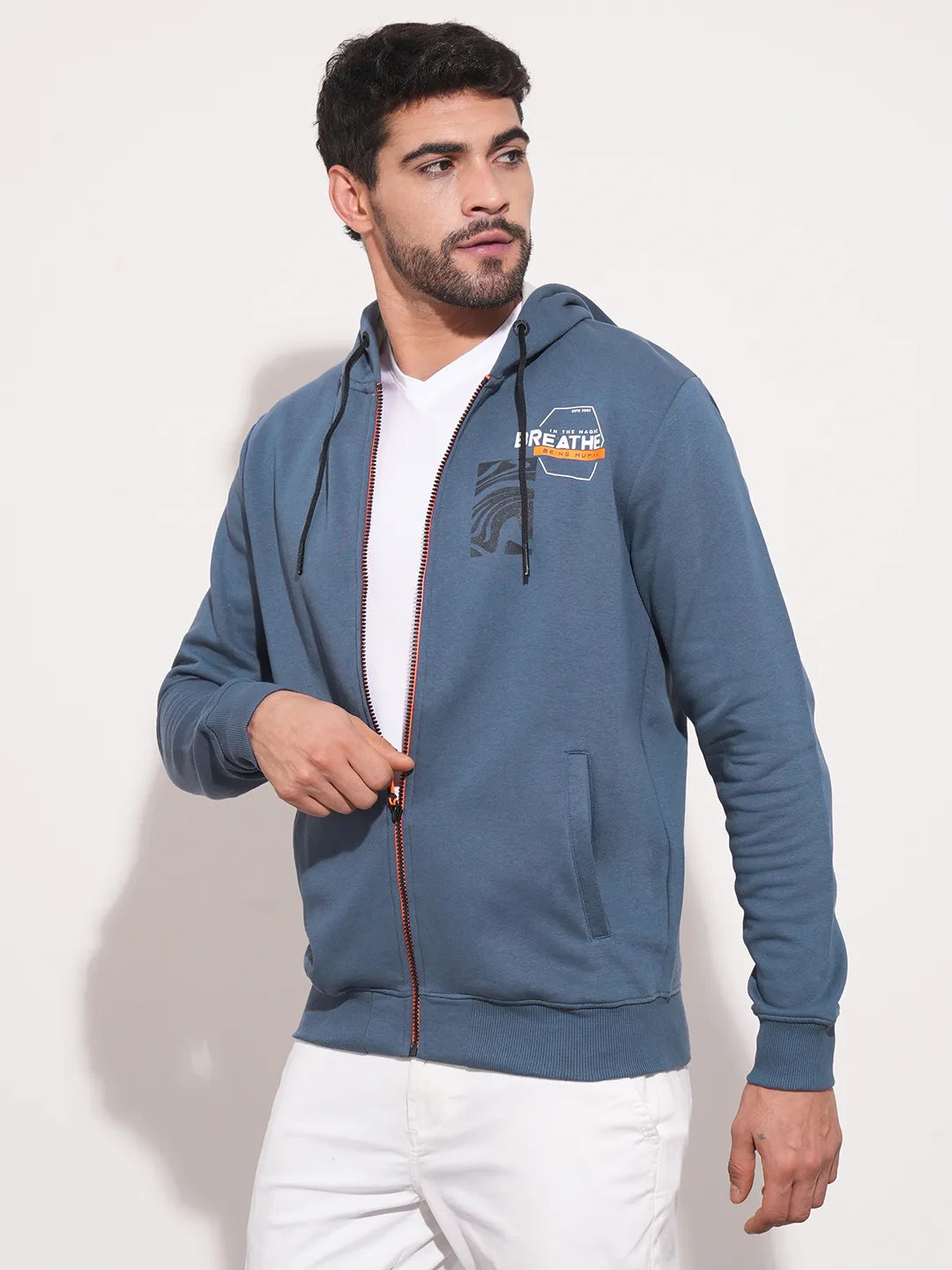 Being Human Clothing Men  Hoody-Deep CobaLight