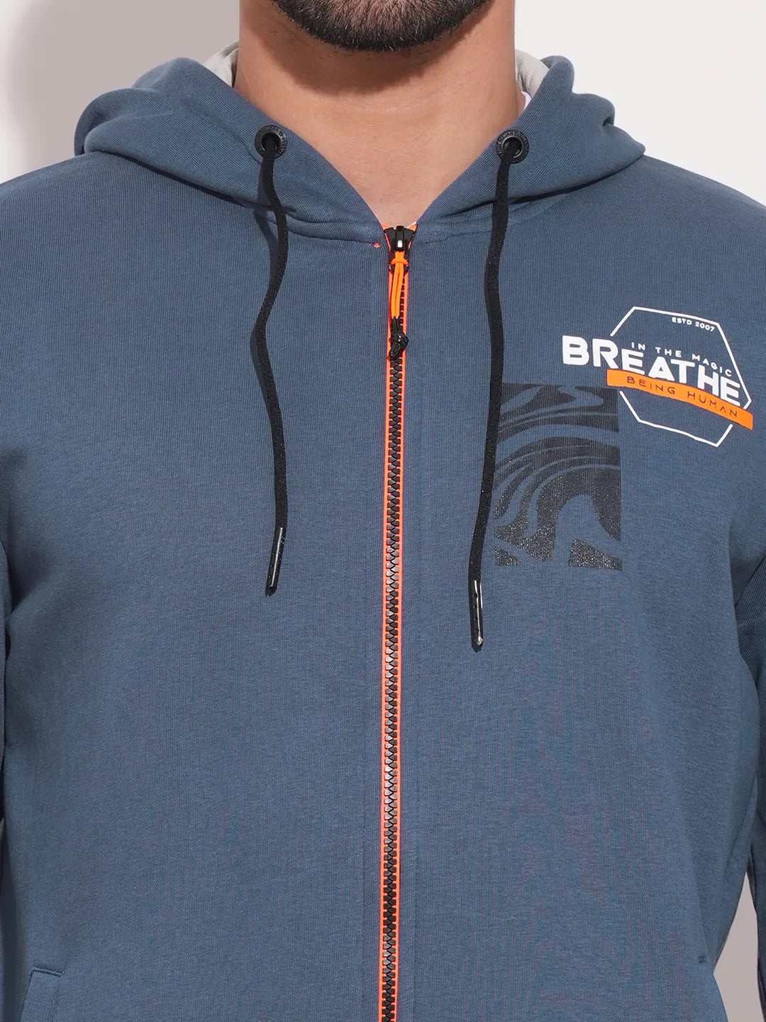 Being Human Clothing Men  Hoody-Deep CobaLight