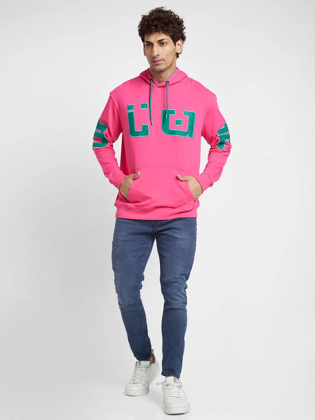 Being Human Clothing Men  Hoody-Beetroot Pink