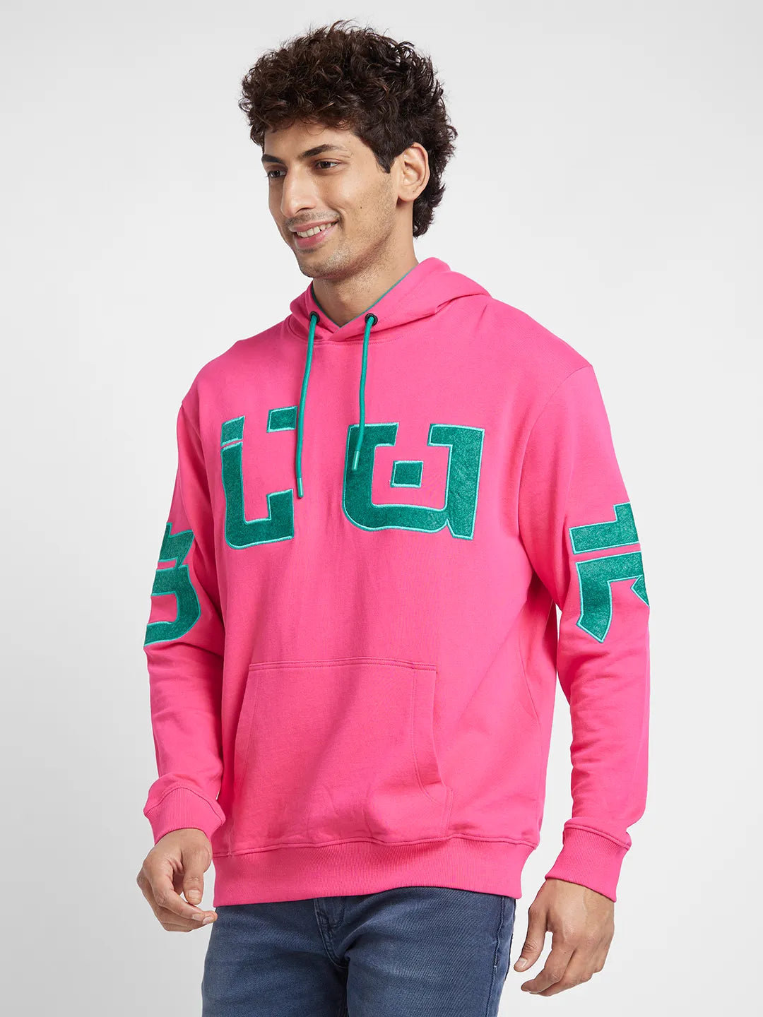 Being Human Clothing Men  Hoody-Beetroot Pink