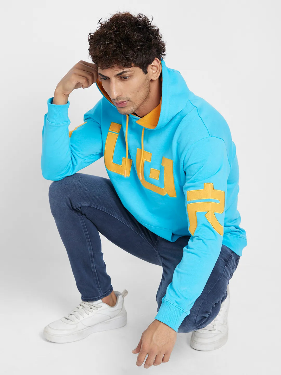 Being Human Clothing Men  Hoody-Blue Atoll