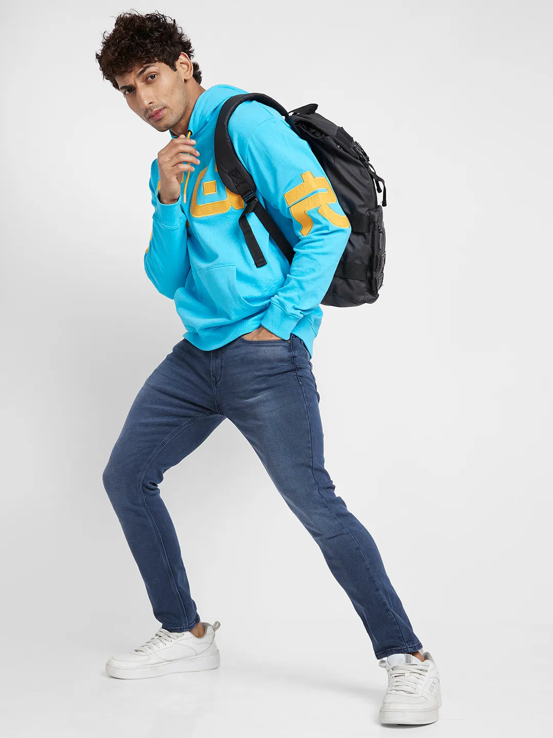 Being Human Clothing Men  Hoody-Blue Atoll