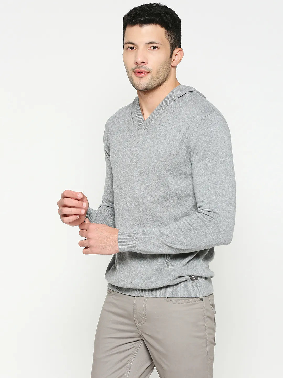 Being Human Clothing Men Regular Fit Hoody-Grey