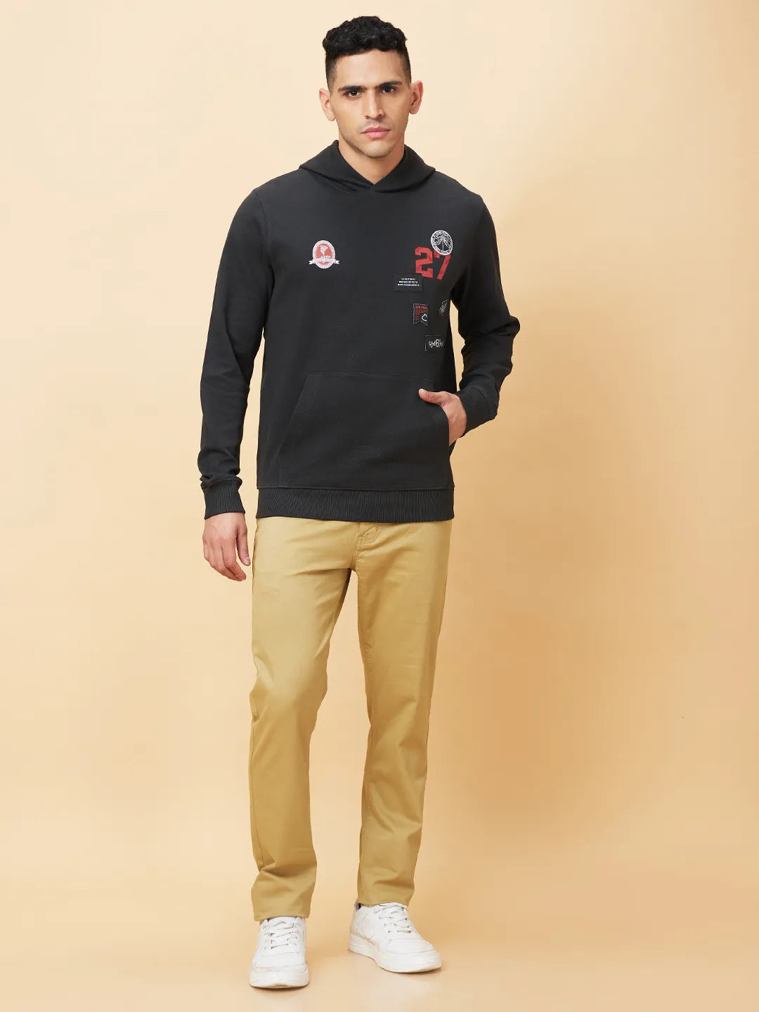 Being Human Clothing Mens-Top Hoody Charcoal