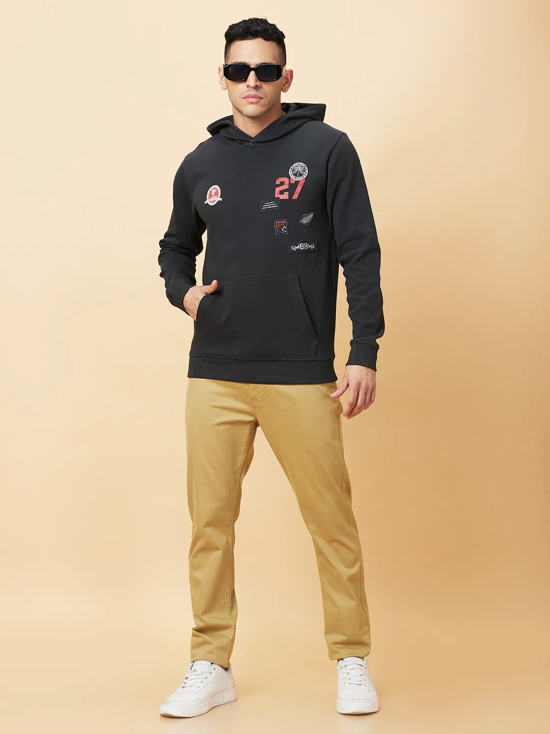 Being Human Clothing Mens-Top Hoody Charcoal