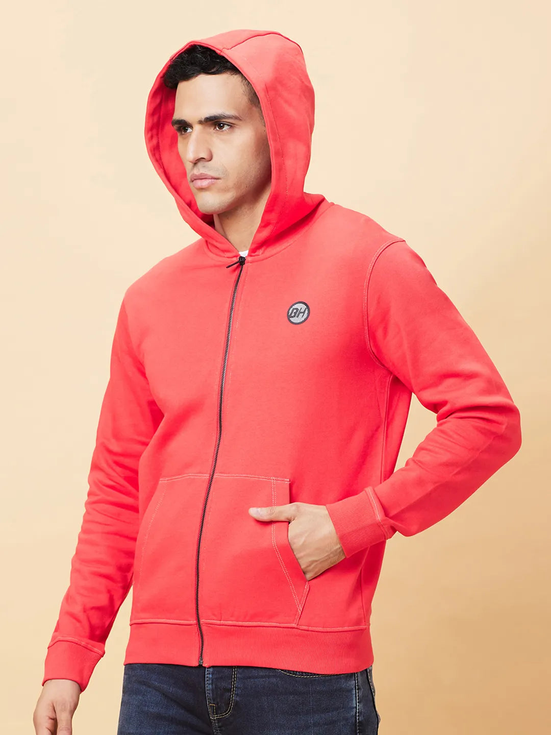 Being Human Clothing Mens-Top Hoody Red
