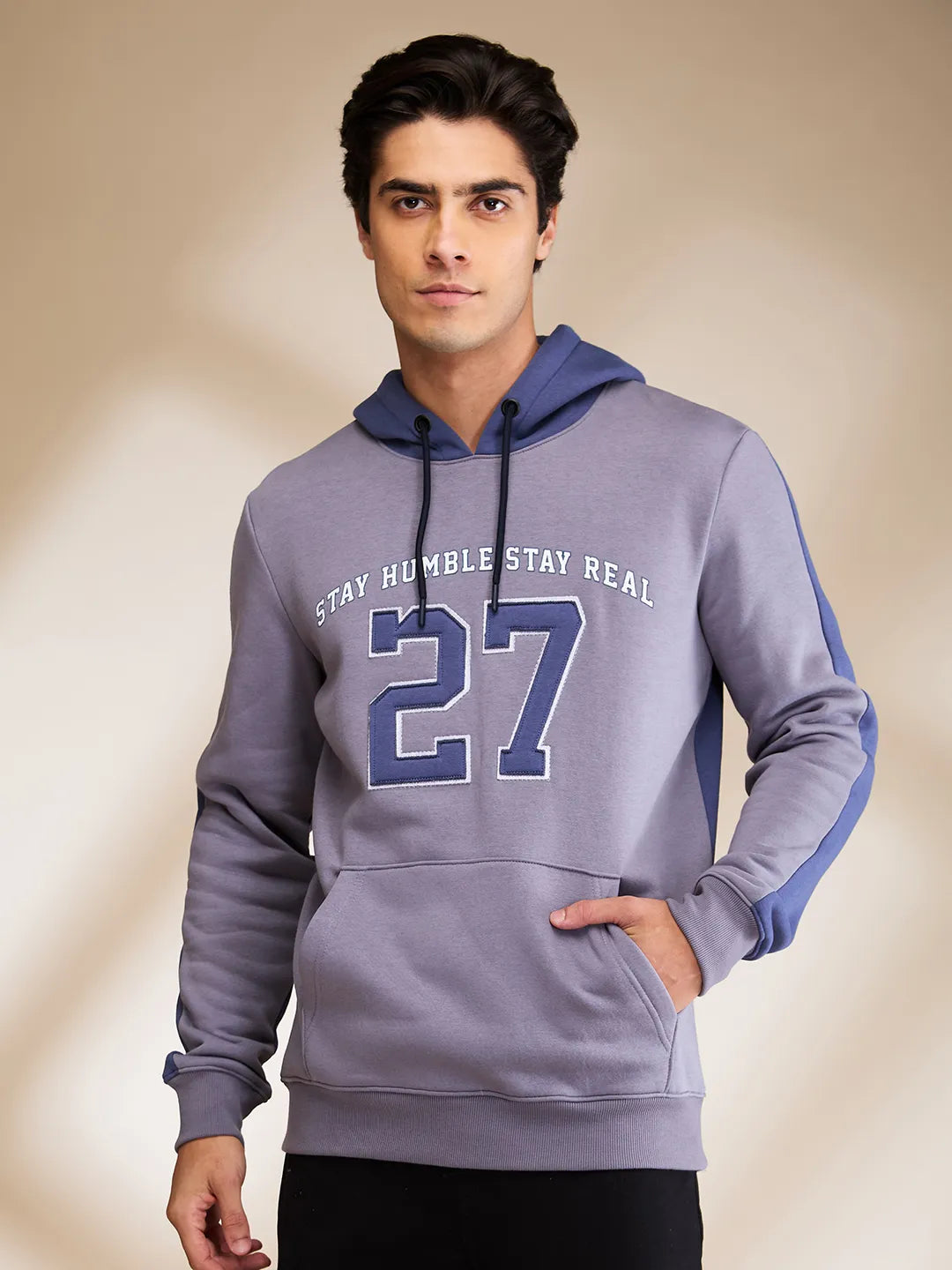 Buy Grey Regular Fit Men's Hoodie Online - Being Human Clothing