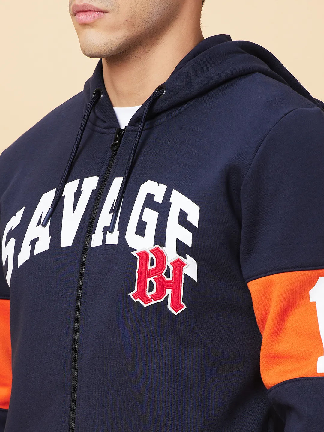 Being Human Clothing Mens-Top Hoody Navy