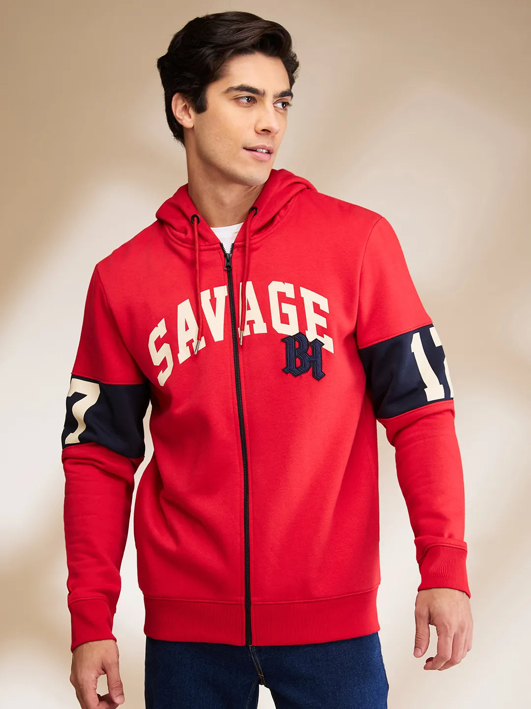 Being Human Clothing Mens-Top Hoody Red