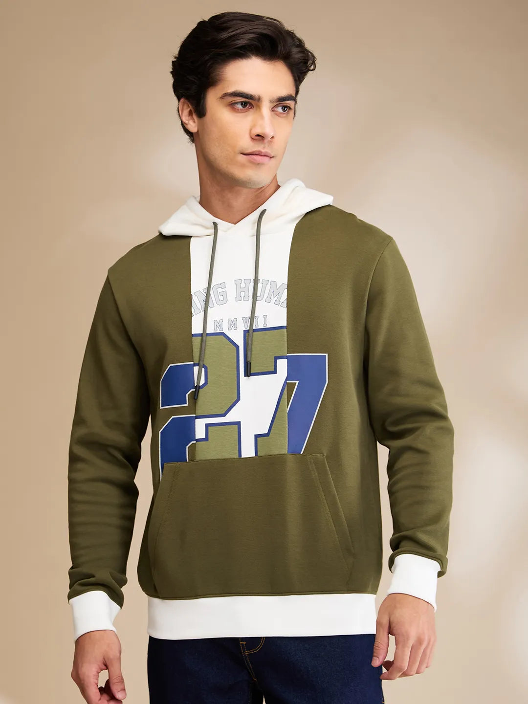 Being Human Clothing Mens-Top Hoody Olive