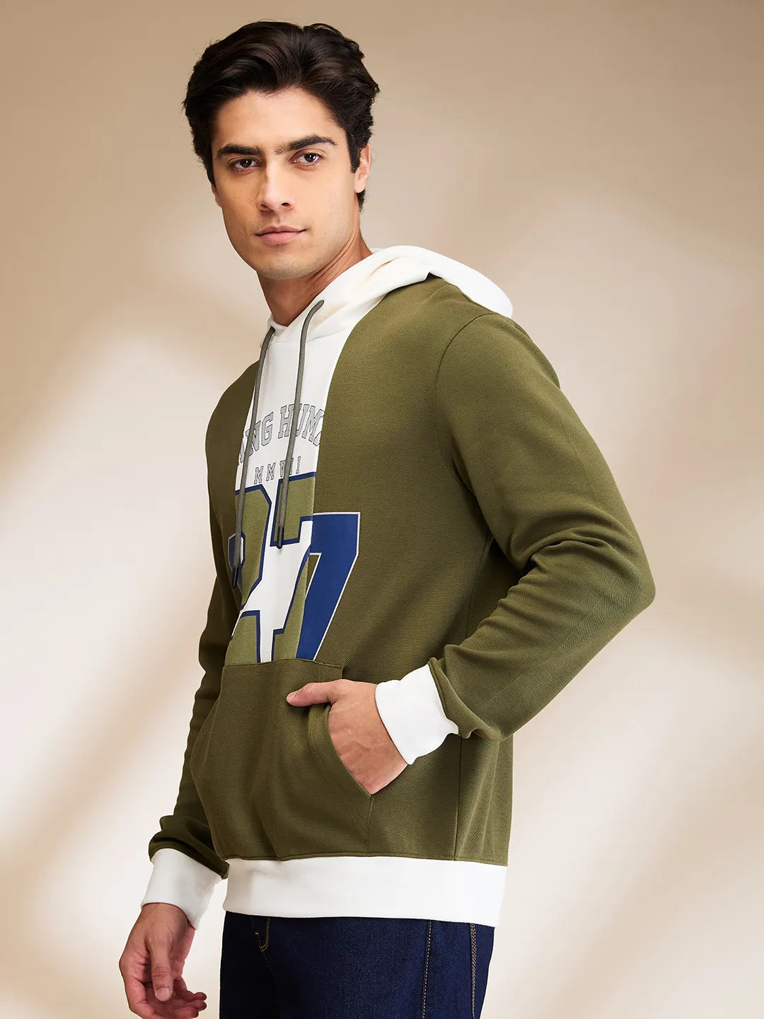 Being Human Clothing Mens-Top Hoody Olive