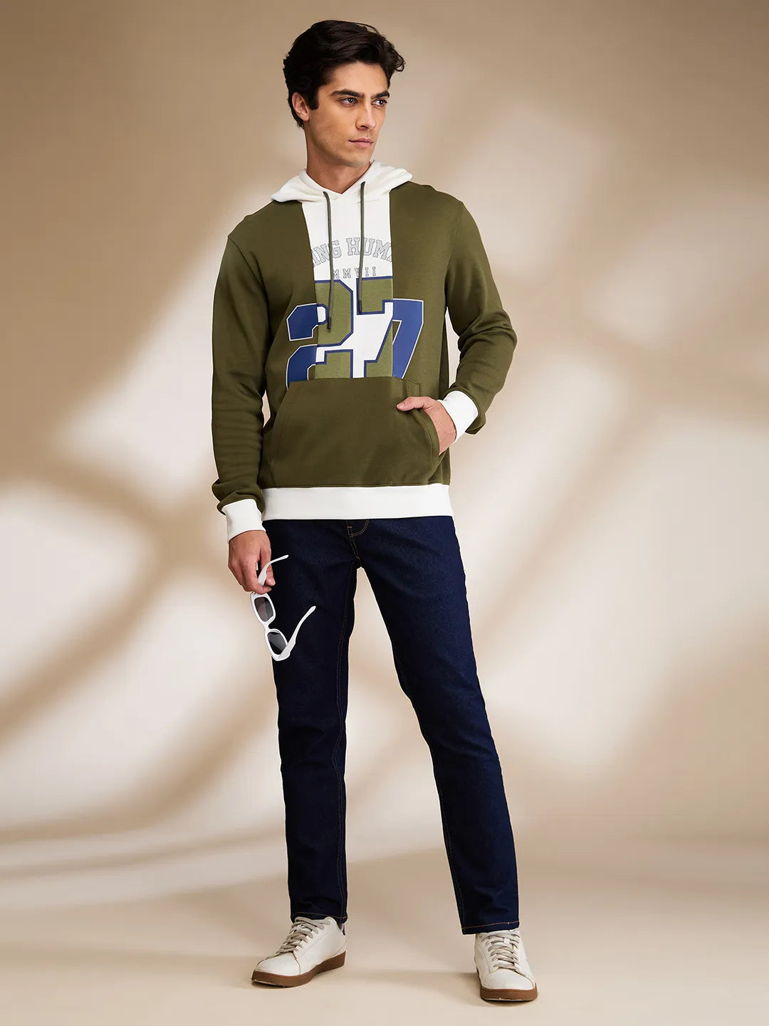 Being Human Clothing Mens-Top Hoody Olive