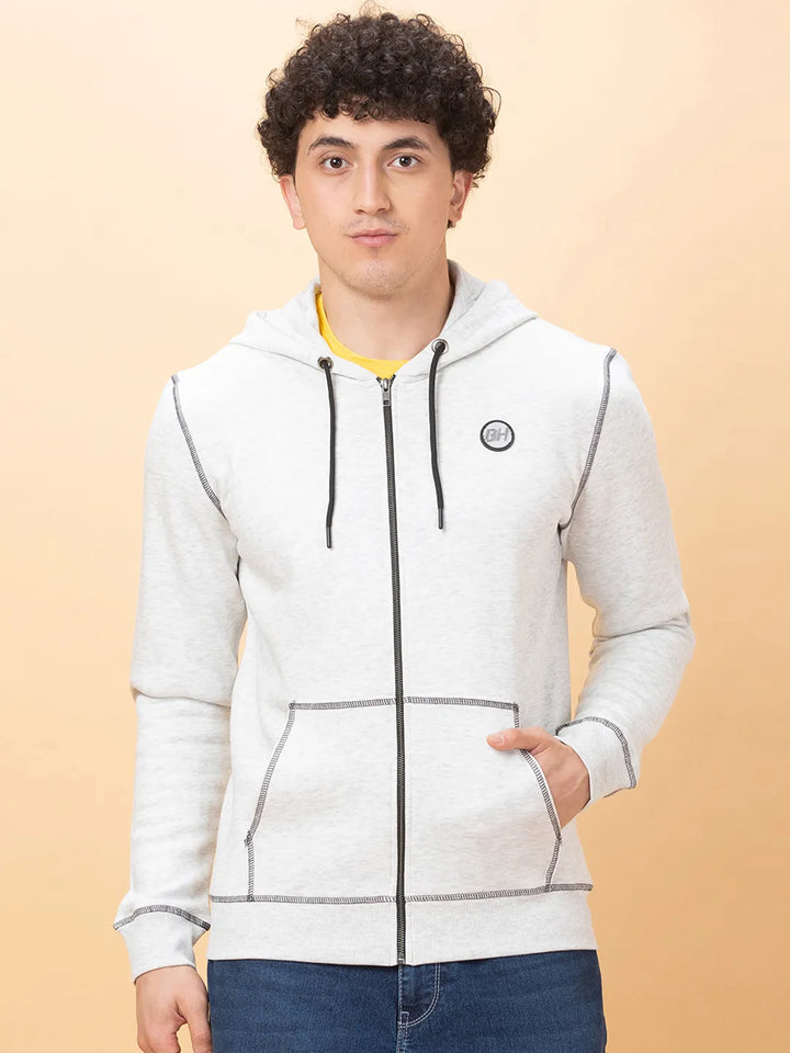 Grey Regular Fit Men's Hoodie by Being Human Clothing
