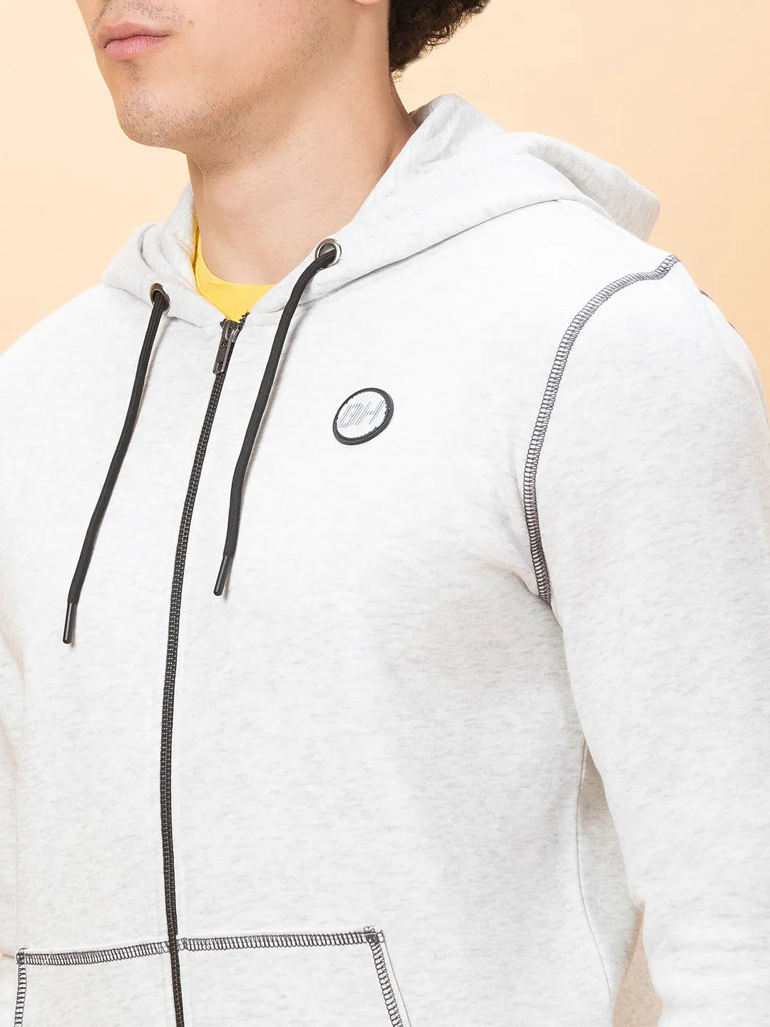 Being Human Clothing Mens-Top Hoody Ecru Mel