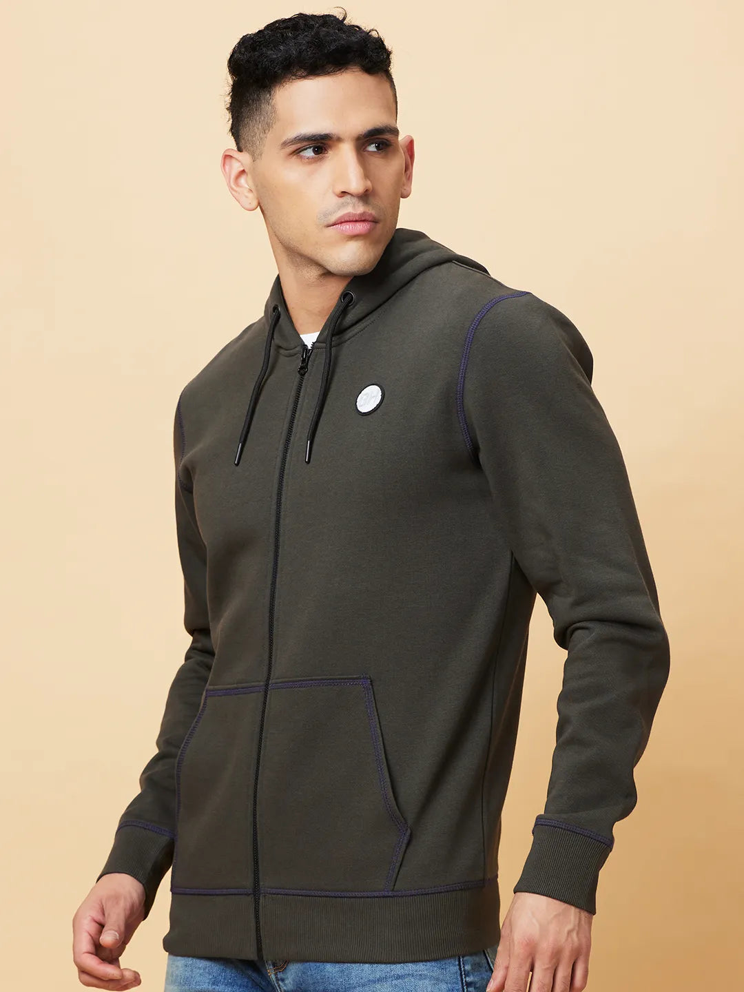 Being Human Clothing Mens-Top Hoody Olive
