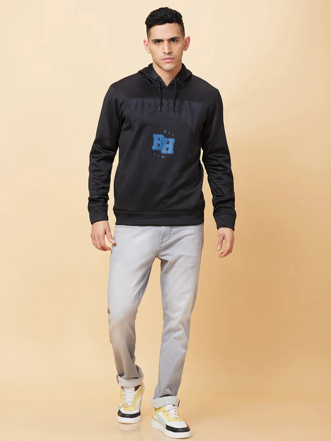 Being Human Clothing Mens-Top Hoody Black