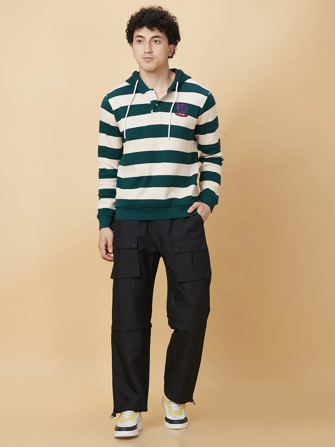 Being Human Clothing Mens-Top Hoody Deep Emerald