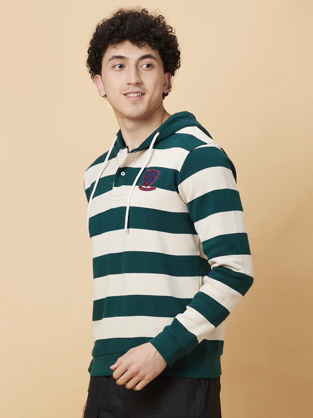 Being Human Clothing Mens-Top Hoody Deep Emerald