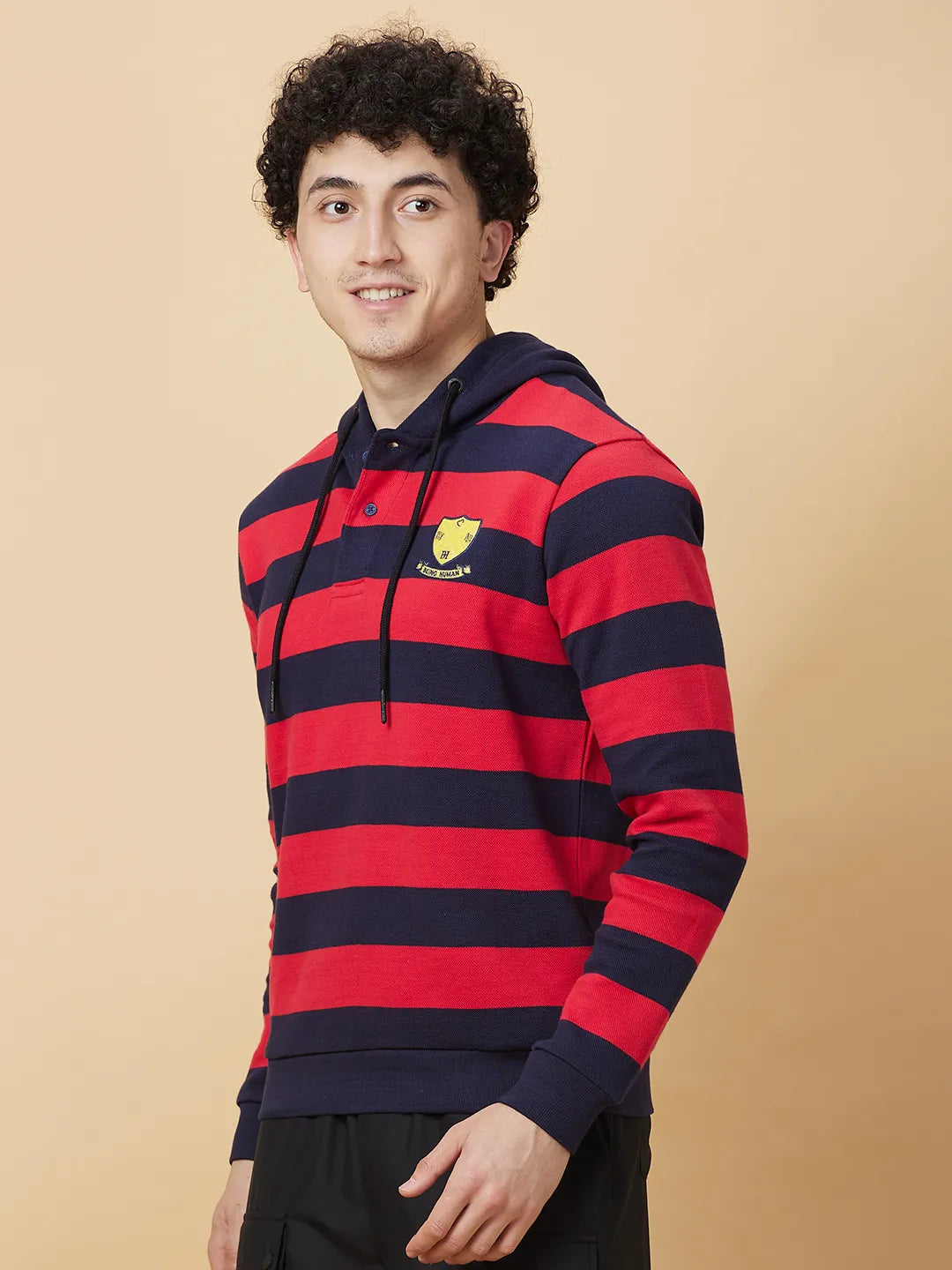 Being Human Clothing Mens-Top Hoody Midnight Blue