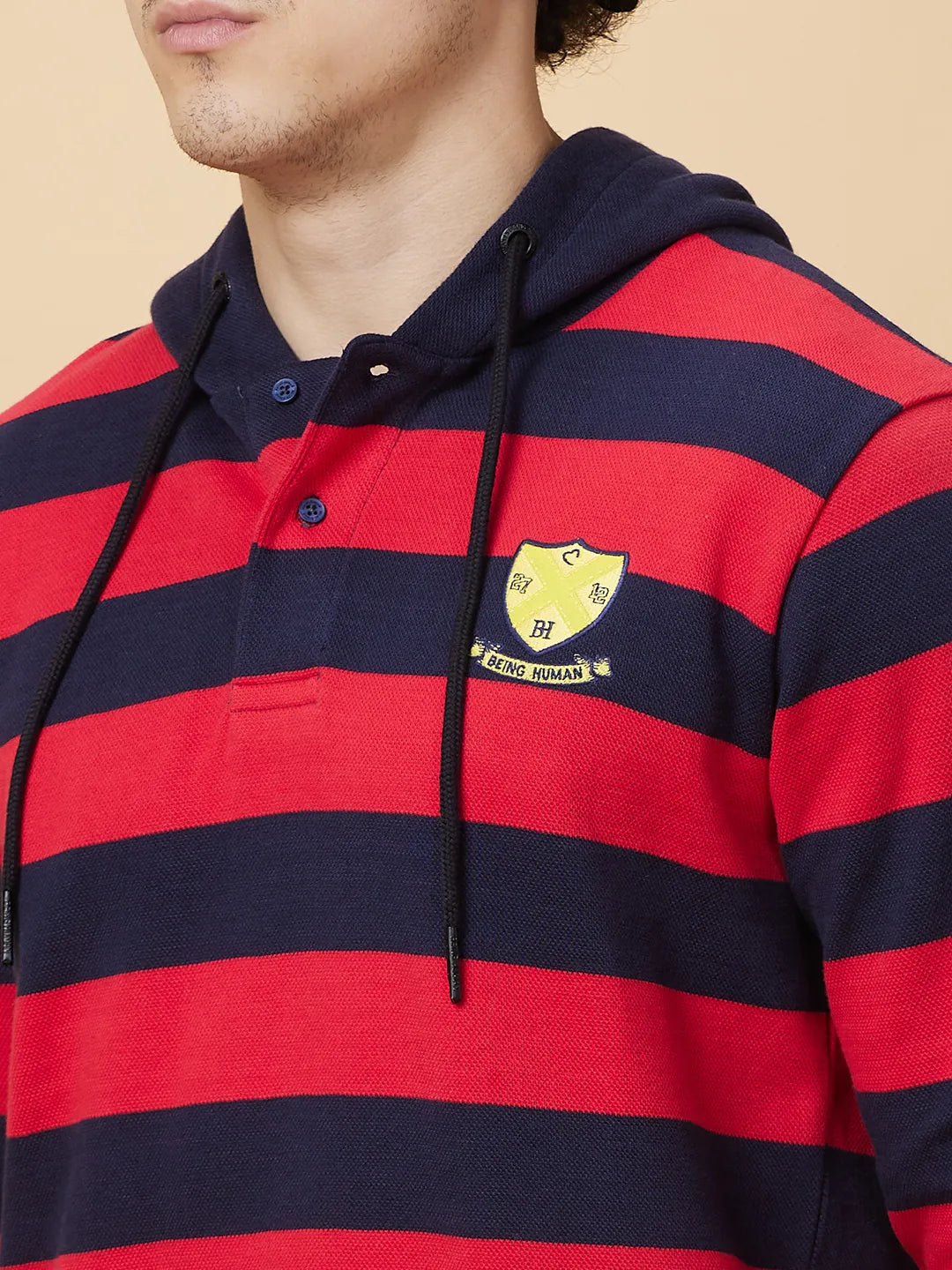 Being Human Clothing Mens-Top Hoody Midnight Blue