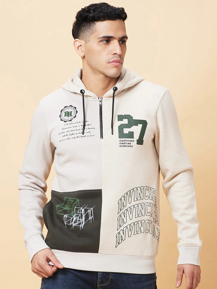 Grey Regular Fit Men's Hoodie by Being Human Clothing