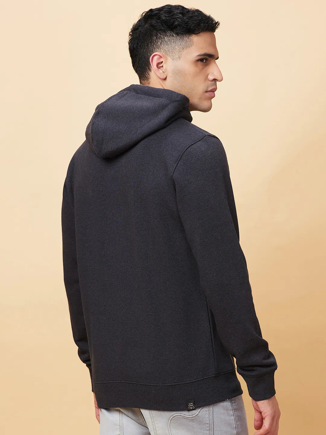 Being Human Clothing Mens-Top Hoody Anthra Mel